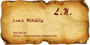 Lucz Mihály névjegykártya