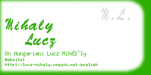 mihaly lucz business card